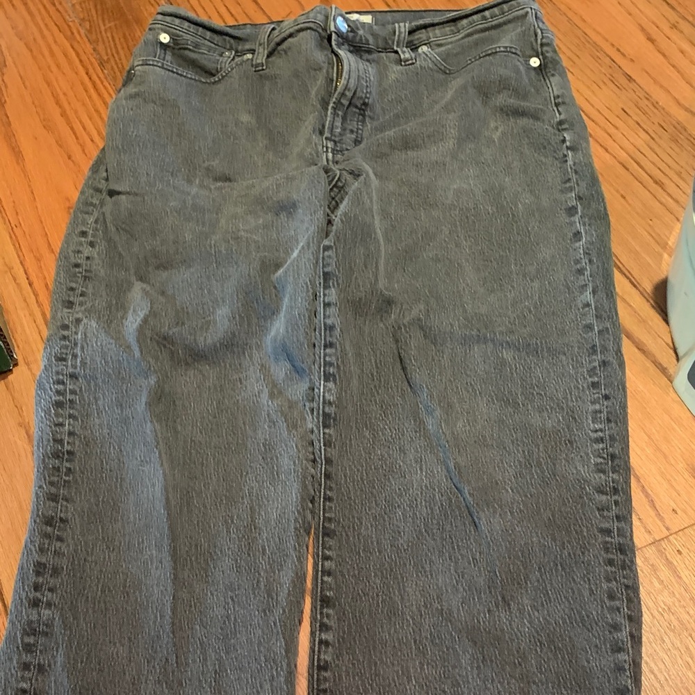 Madewell Women's Gray Straight-Leg Jeans